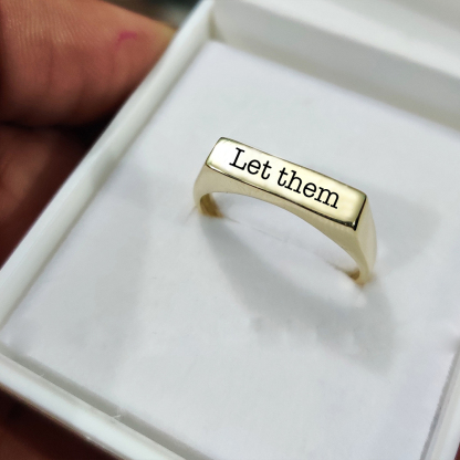 Let Them Exquisite 3D Bar Ring