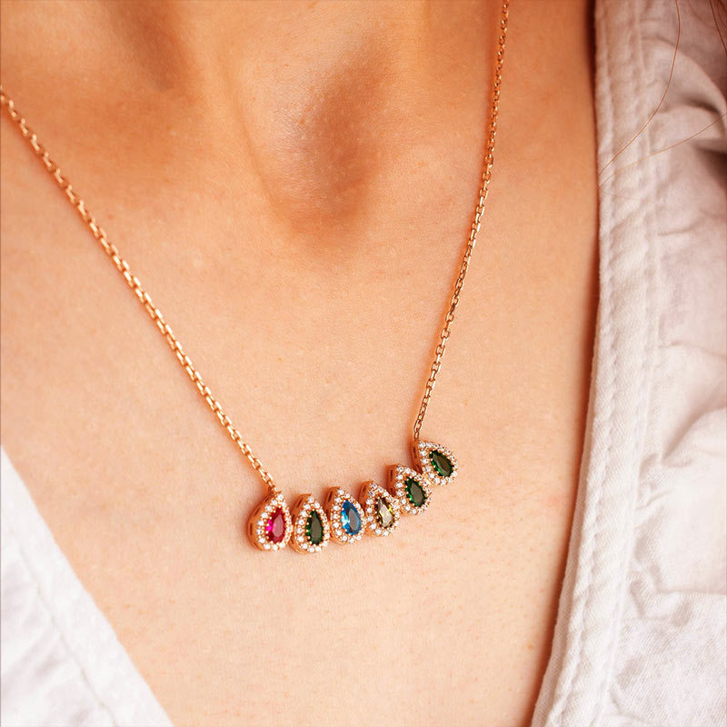 S925 Drop Shape Custom Necklace