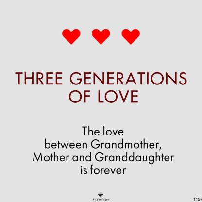 For Three Generations - The Love Between Grandmother, Mother And Daughter Is Forever Three Circle Bracelet