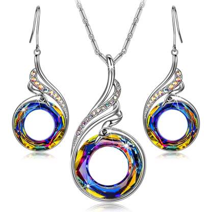 For Self - I Survived Because The Fire Inside Me Burns Brighter Than The Fire Around Me Crystal Necklace