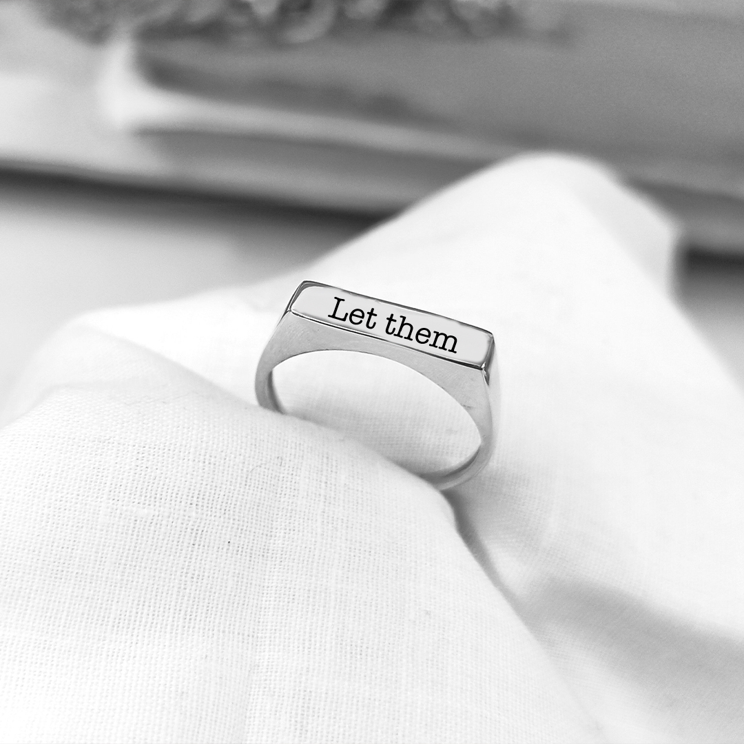 Let Them Exquisite 3D Bar Ring