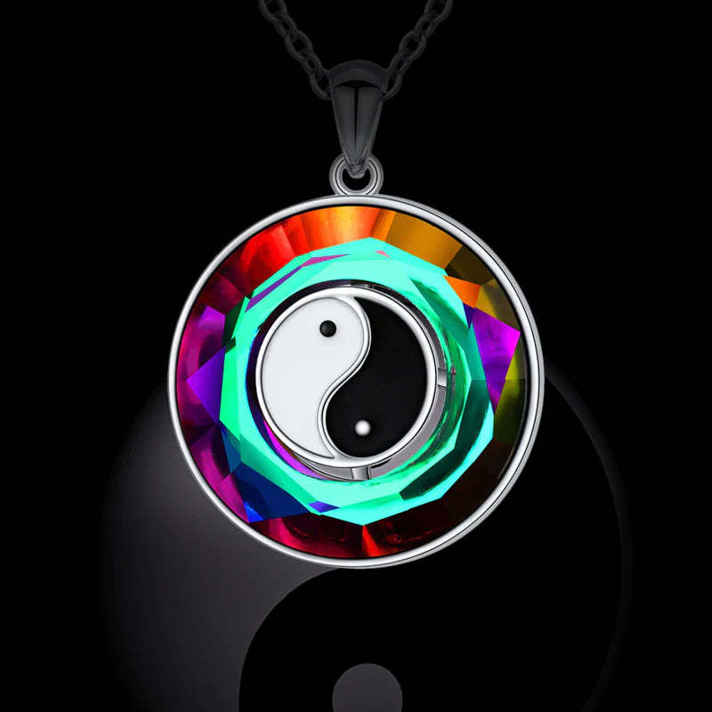 For Love - S925 You are the YIN to My YANG Crystal Yin Yang Necklace