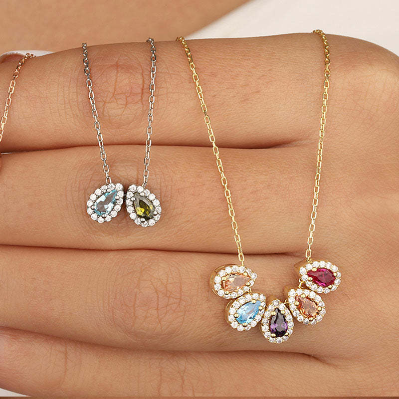 S925 Drop Shape Custom Necklace