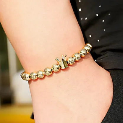 For Husband - I Love You, Forever And Always Crown Bracelet