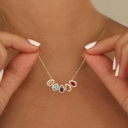 S925 Drop Shape Custom Necklace
