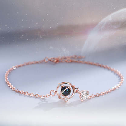For Daughter - S925 The Darkest Nights Produce The Brightest Stars Crystal Planet Bracelet
