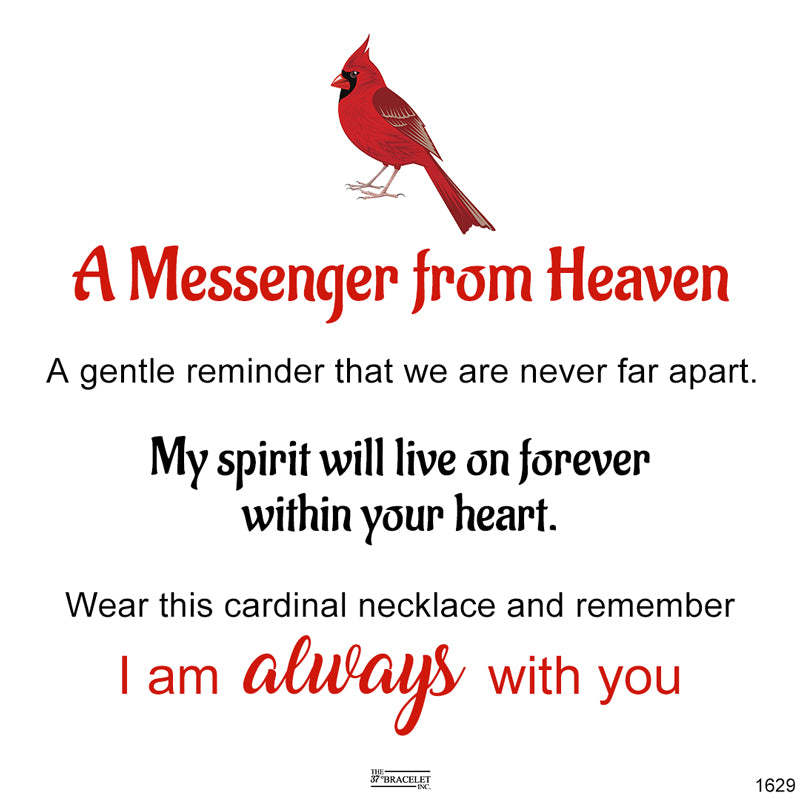 For Memorial - I Am Always With You Cardinals Memorial Necklace