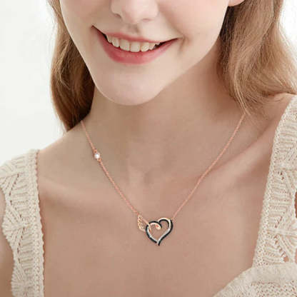 For Memorial - To My Father in Heaven Heart Wings Necklace