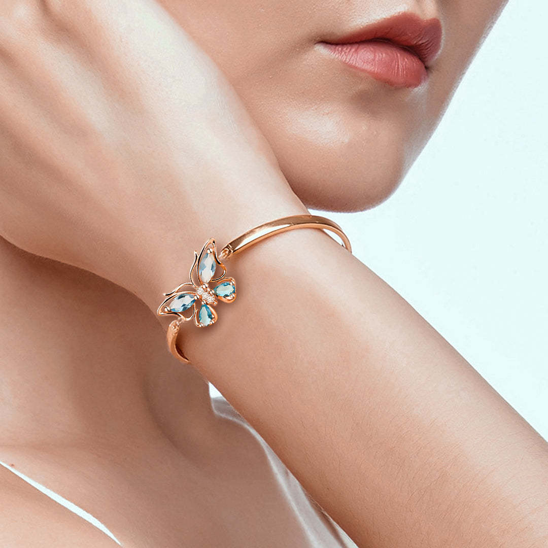 Crystal Butterfly Charm Bracelet