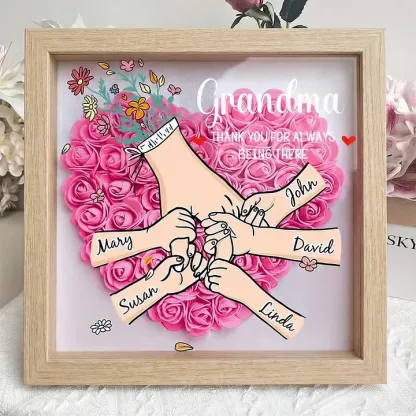 Personalized Flower Shadow Box for Mom & Grandma – A Mother's Day Gift She'll Keep