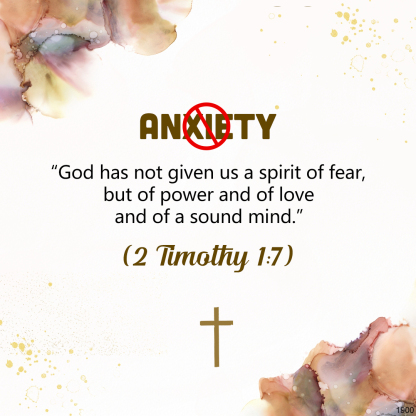 God Has Not Given Us A Spirit Of Fear, But Of Power And Of Love And Of A Sound Mind Engraved Cross Ring