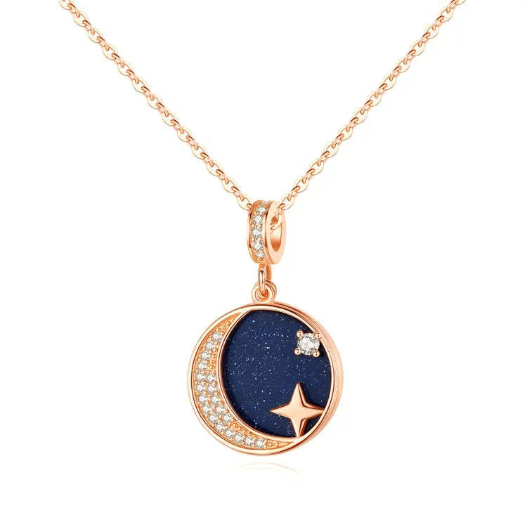 For Bonus Daughter - S925 Always Shine Like The Brightest Star I Love You with All My Heart Planet Openable Necklace