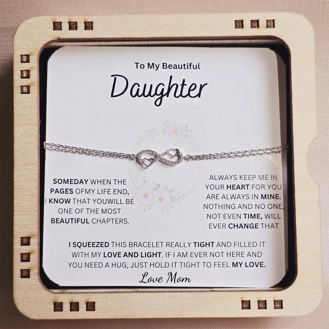 [Copy]Mother & Daughter Custom Infinity Dual Birthstone Bracelet