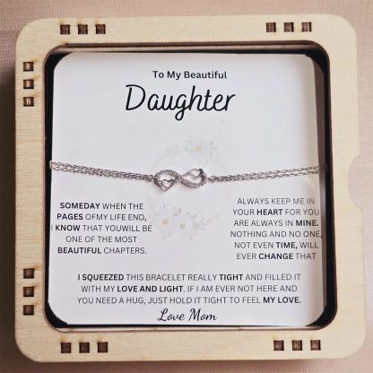 [Copy]Mother & Daughter Custom Infinity Dual Birthstone Bracelet