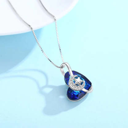 For Friend - S925 Thank You for being my Badass Squad Crescent Moon and Star Necklace