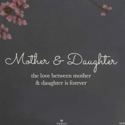 S925 The Love Between Mother & Daughter is Forever Two Circle Necklace
