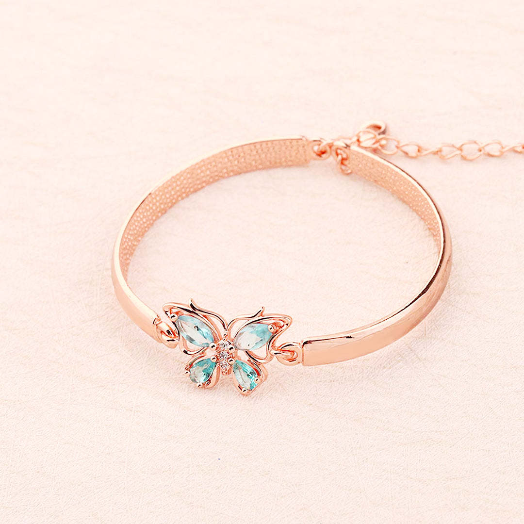 Crystal Butterfly Charm Bracelet