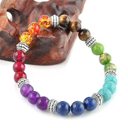 7 Chakra Healing Crystal Reiki Bead Bracelet