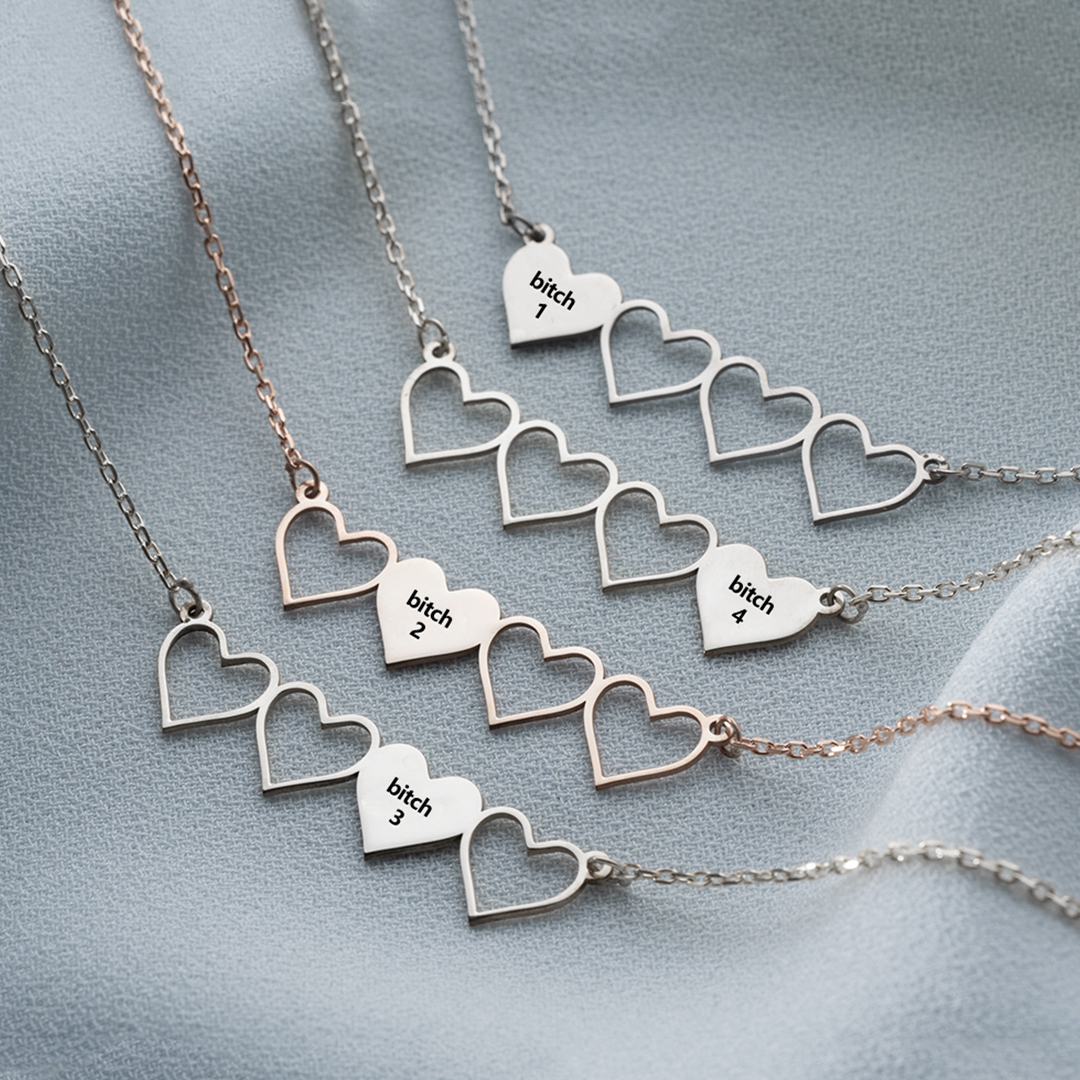 For Friend -You're My Favorite Bitch Heart Set Bracelet