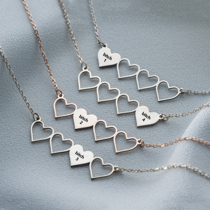 For Friend -You're My Favorite Bitch Heart Set Bracelet