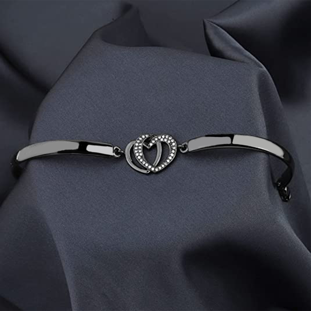 For Daughter - Always Keep Me In Your Heart For You Are Always In Mine Double Heart Bracelet-37bracelet