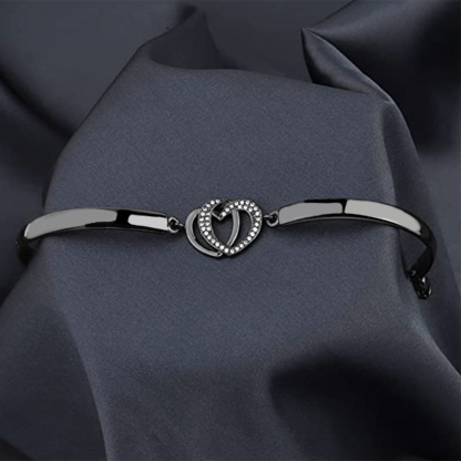 For Daughter - Always Keep Me In Your Heart For You Are Always In Mine Double Heart Bracelet-37bracelet