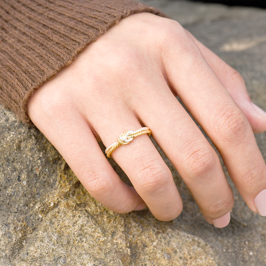 The Mother & Daughter Bond Is A Knot Tied By Angel's Hands Ring