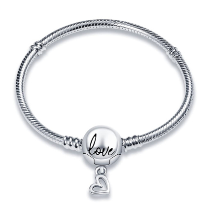 For Daughter - S925 I’ll Always Be With You Love Snake Bone Chain Bracelet