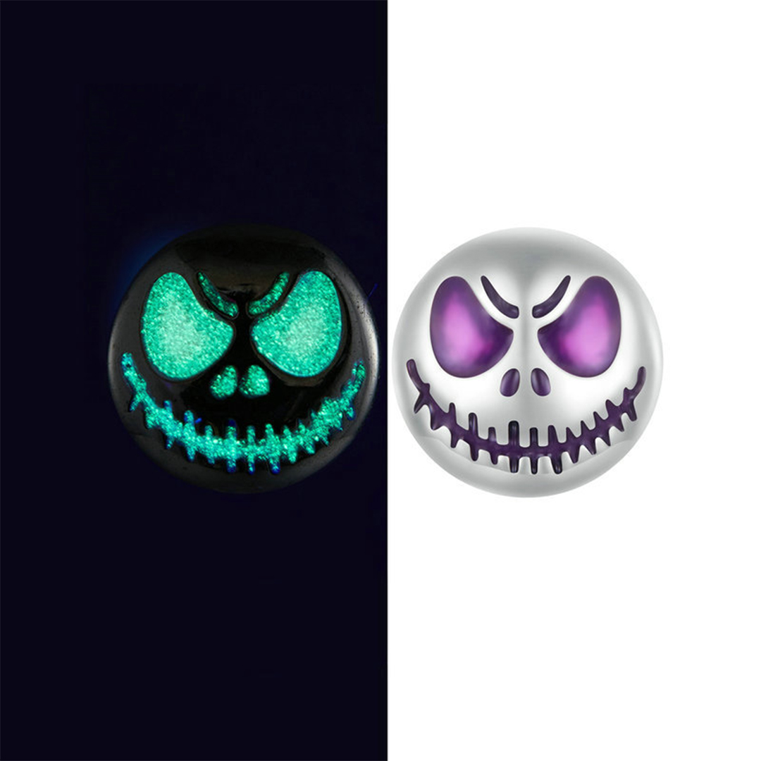 Glow-in-the-dark smiley face earrings