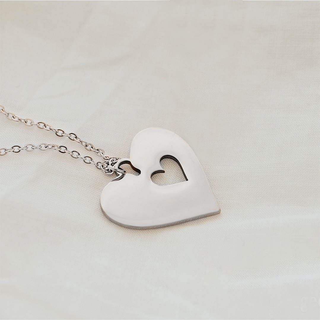 For Step Daughter - S925 You Didn't Grow Under My Heart But In Hollow Love Necklace