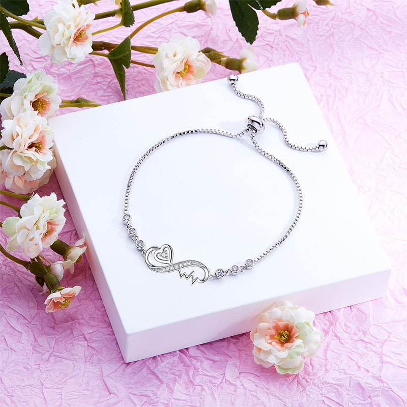 For Granddaughter - S925 𝐈 𝐀𝐌 𝐒𝐎 𝐏𝐑𝐎𝐔𝐃 𝐎𝐅 𝐘𝐎𝐔 Infinite Heartbeat Bracelet