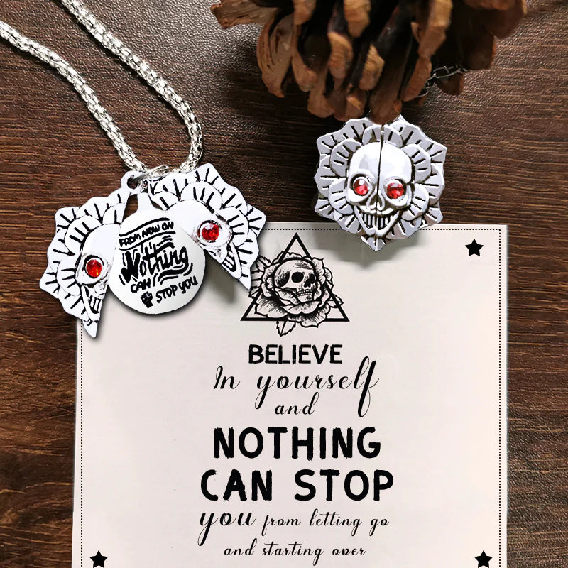 For Son - From Now On Nothing Can Stop You Skull Necklace