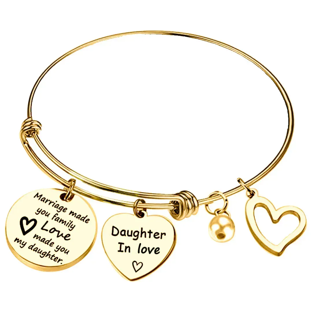 For Daughter-in-law - Marriage Made You Family Love Made You My Daughter Bangle Bracelet