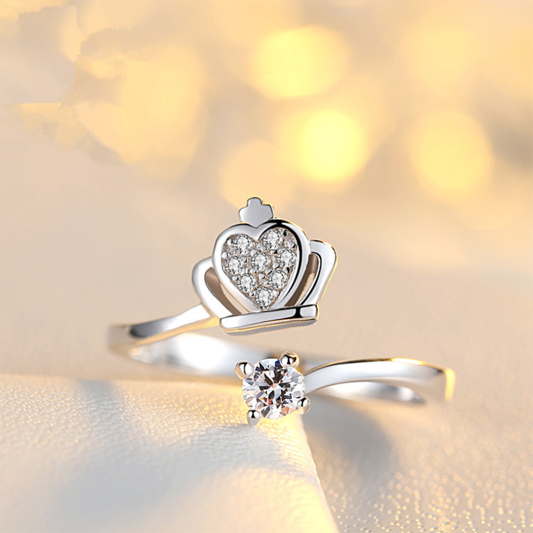 For Daughter - S925 Straighten Your Crown Solitaire Ring