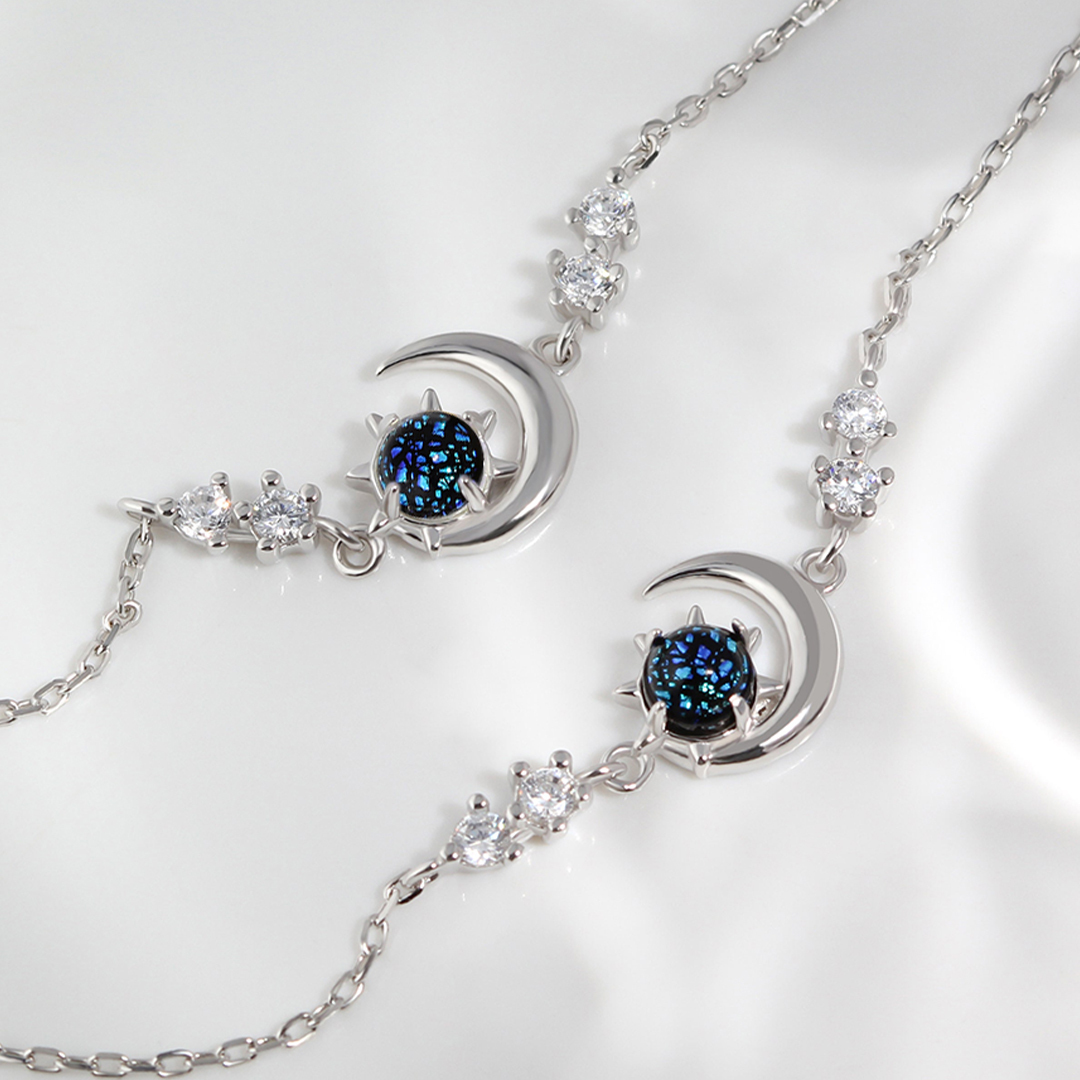 For Daughter - S925 You Are The Most SPECIAL STAR In The Universe Moon & Planet Bracelet