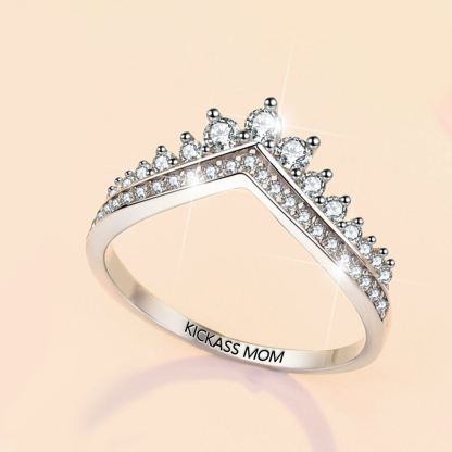 S925 Awesome Mother and Daughter Crown Ring