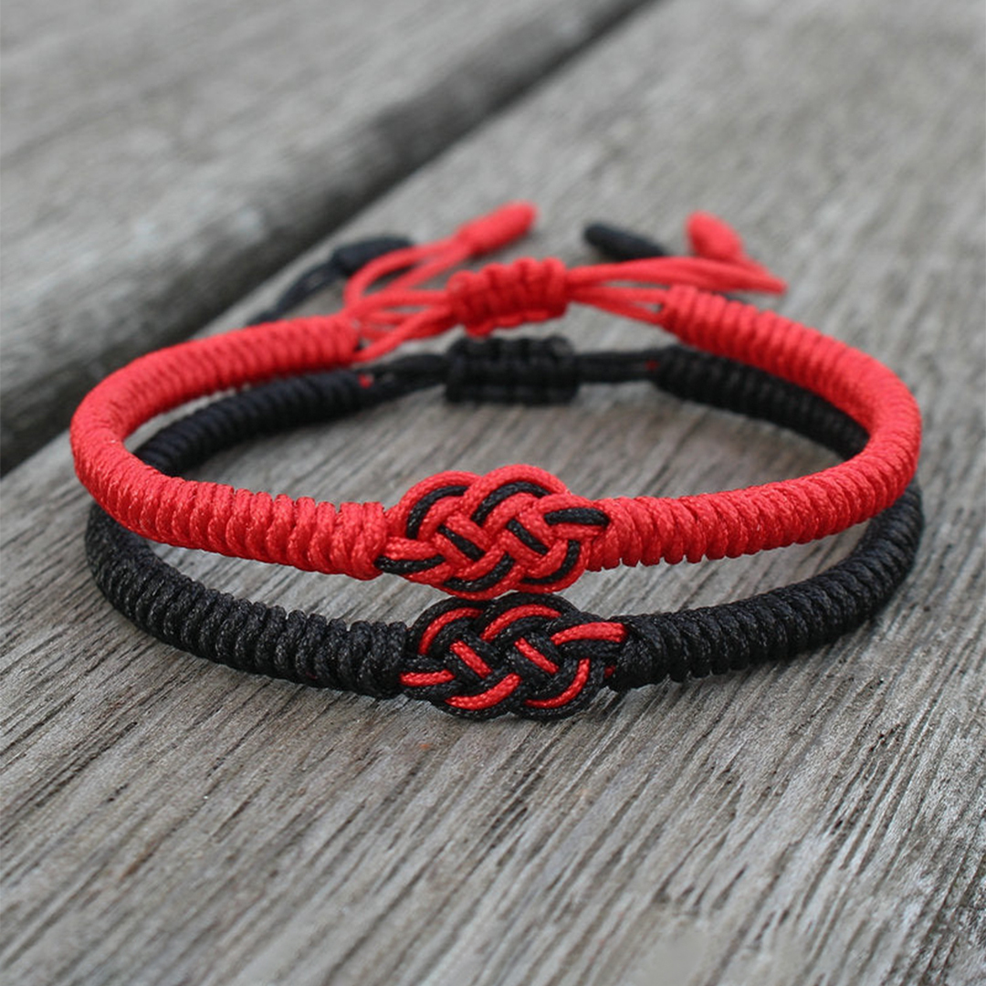 For Love - Red and Black Knot Bracelet