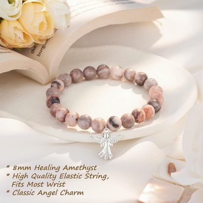 For Memorial - Angel Wing Beaded Bracelet
