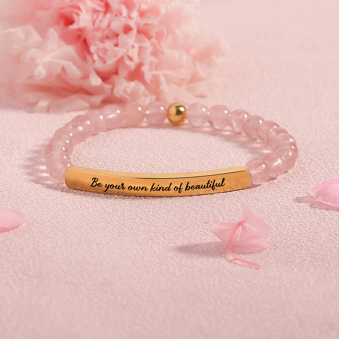 For friend- Be Yourself Bead Engraving Bracelet