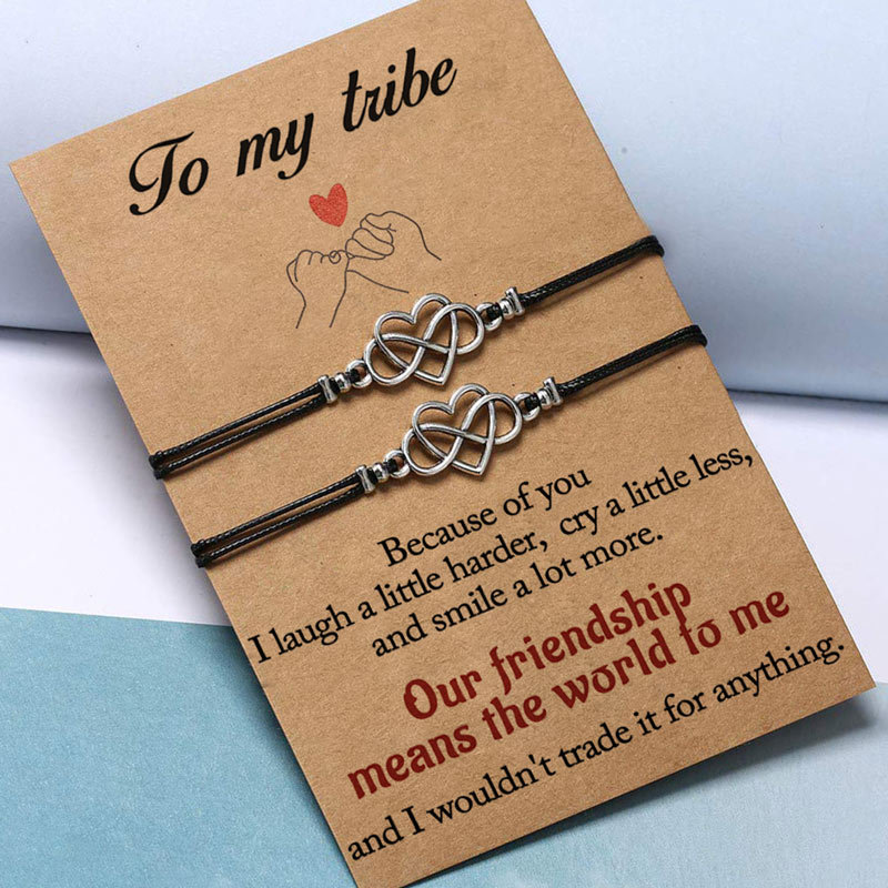 For Friend - Our Friendship Means The World To Me Infinity Heart Bracelet
