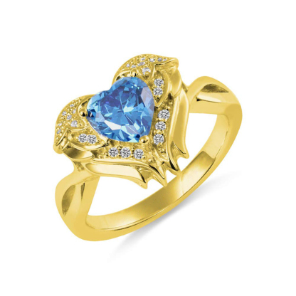 For Memorial - S925 Until We Meet Again Heart Wing Ring