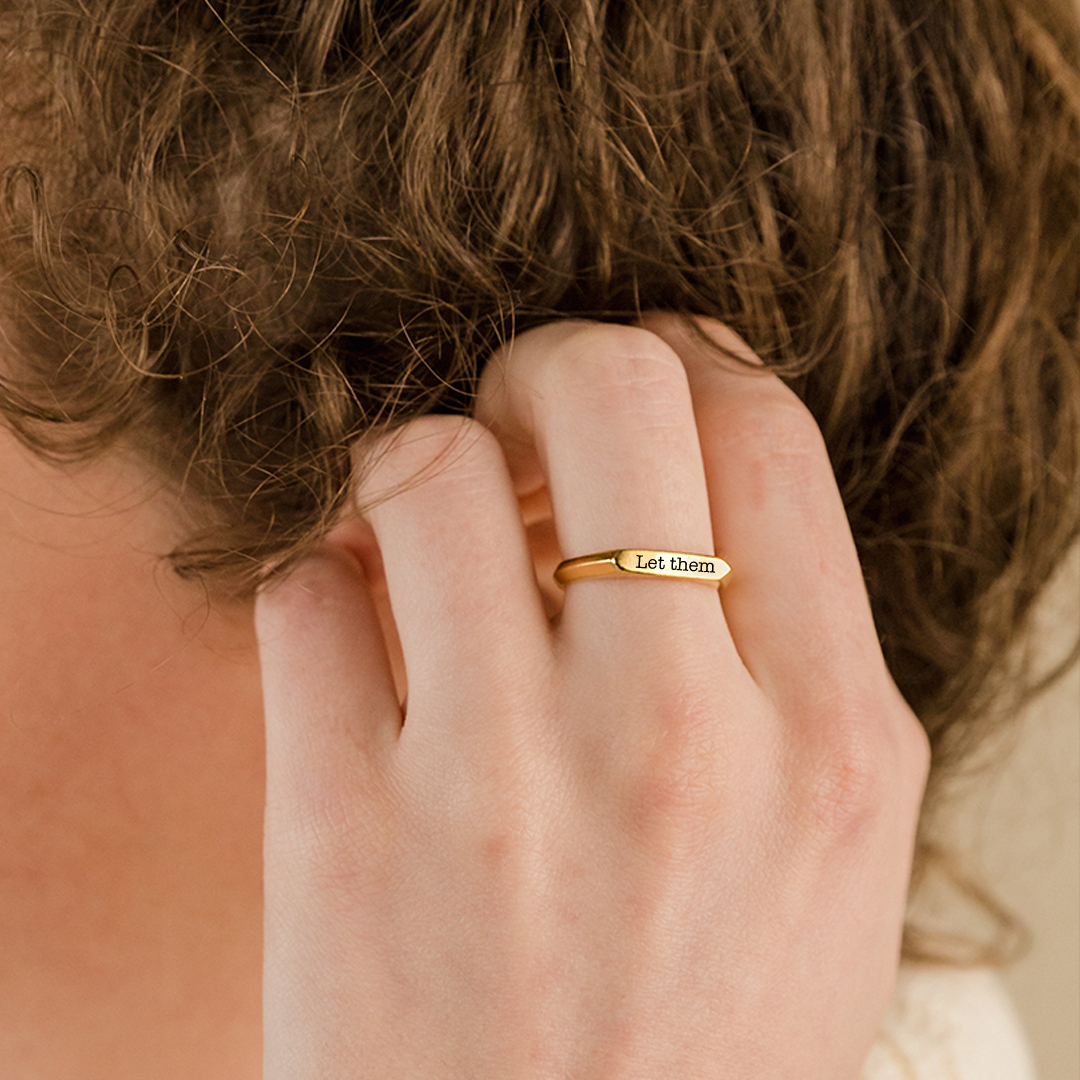 Let Them Exquisite 3D Bar Ring
