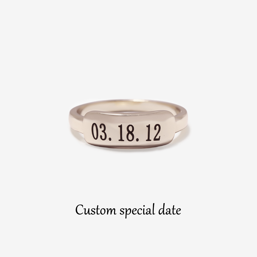 Custom Delicate Dainty Bar Ring