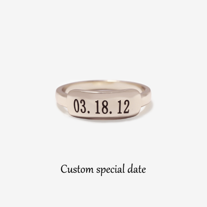 Custom Delicate Dainty Bar Ring