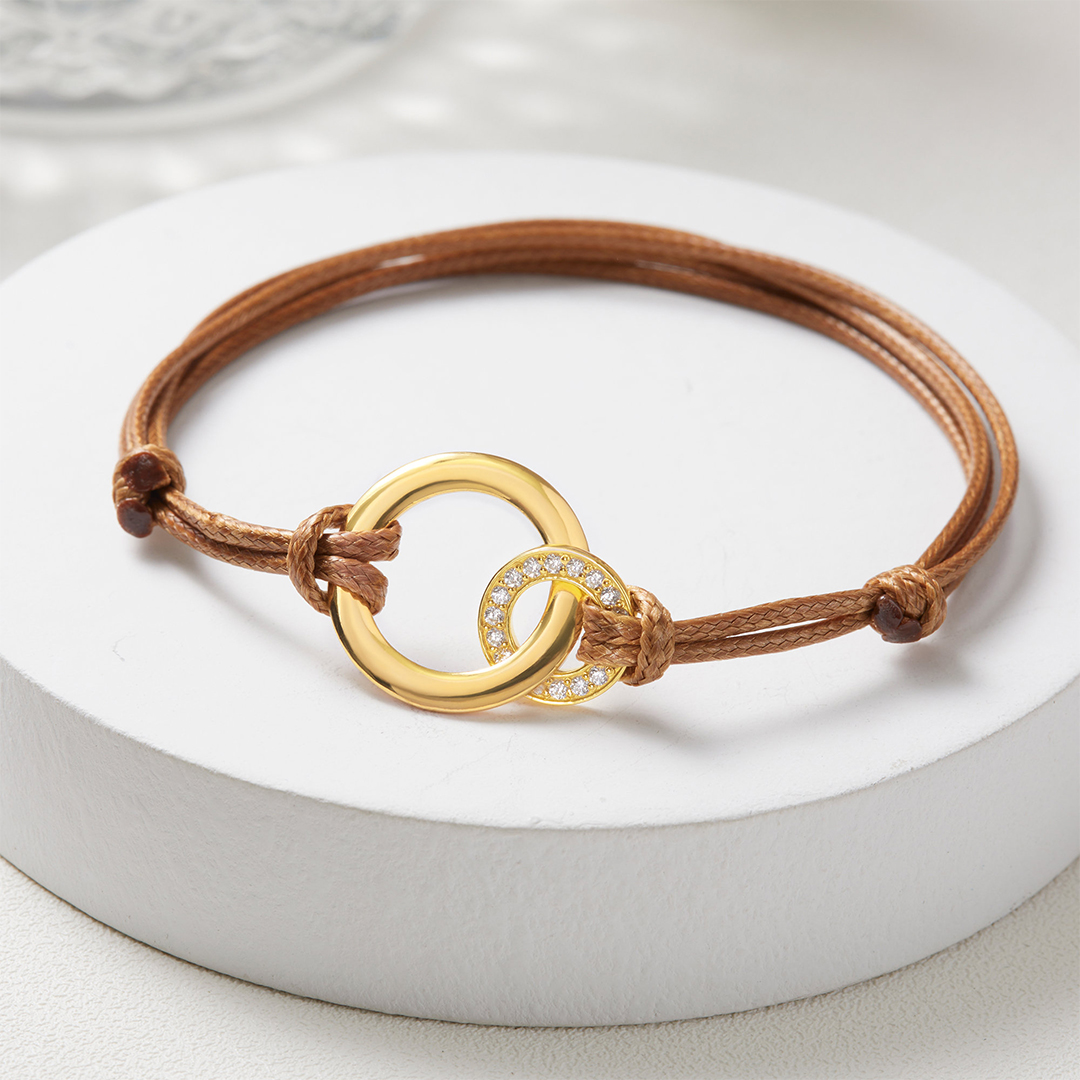 For Daughter-in-Law - Love Made You My Daughter Interlocking Diamond Bracelet