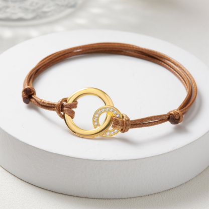 For Daughter-in-Law - Love Made You My Daughter Interlocking Diamond Bracelet