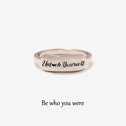 Unf❤️ck Yourself Dainty Bar Ring