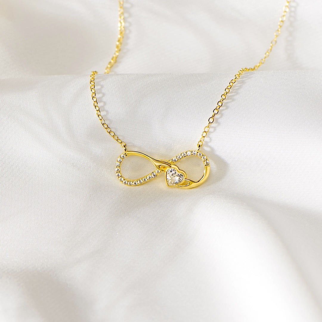 For Daughter - Always Keep Me In Your Heart For You Are Always In Mine Infinity Necklace