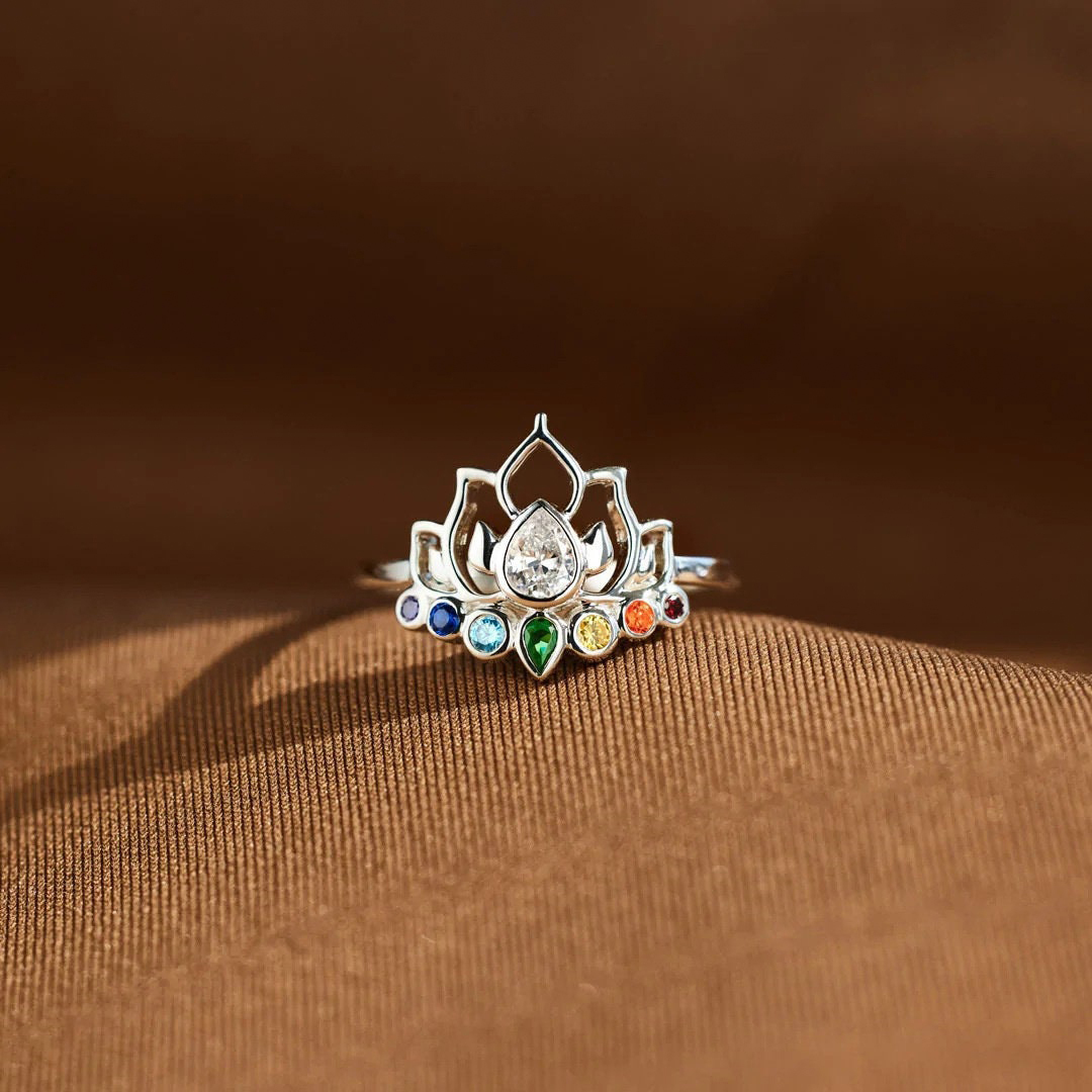 S925 Relax Chakra Lotus Flower Ring