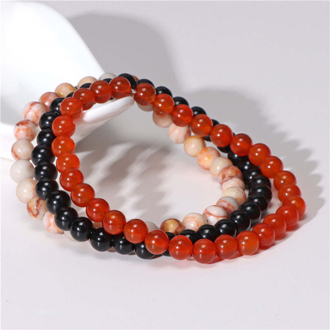 Depression & Energy Uplifting Onyx Obsidian Bracelet Set